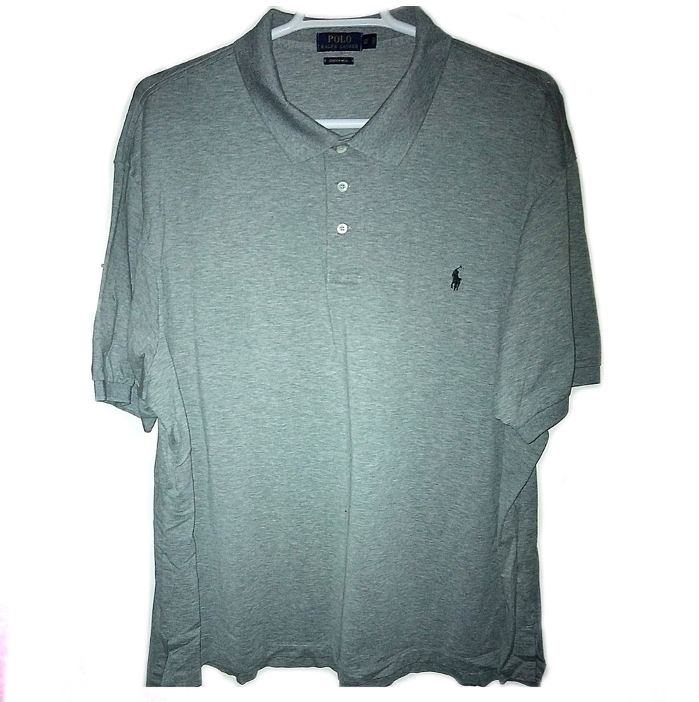 POLO BY RALPH LAUREN MEN'S 3 XB BIG GRAY POLO SHIRT
